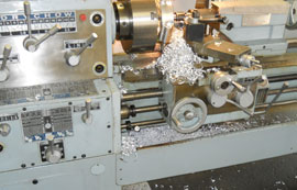 Equipment Columbia Machine Company straight tapered thread flywheel facing media blasting mig tig welding